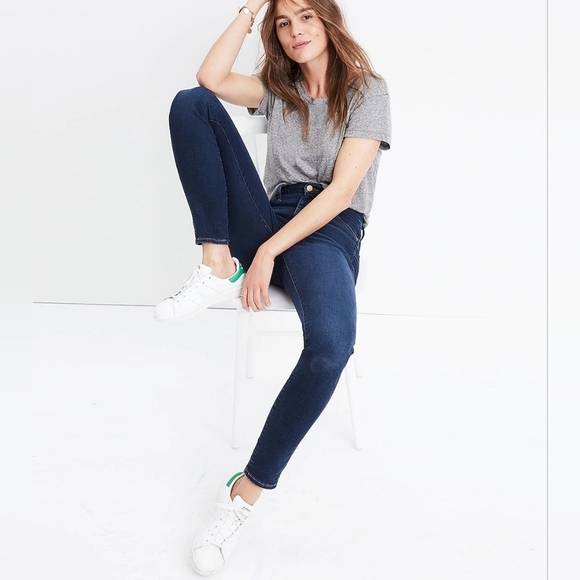 Madewell 10" High-Rise Skinny Jeans in Hayes Wash - Picture 1 of 9
